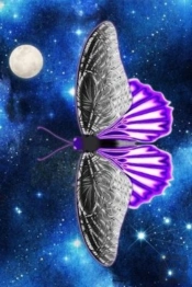 Asexual Space Butterfly Lined Notebook