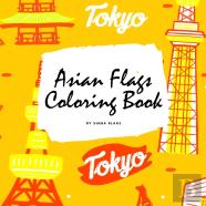 Asian Flags Of The World Coloring Book For Children (8.5x8.5 Coloring Book / Activity Book)
