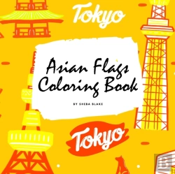 Bertrand.pt - Asian Flags Of The World Coloring Book For Children (8.5x8.5 Coloring Book / Activity Book)