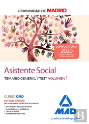 Asistente Social De La Comunidad De Madrid. Temario General Y Test Volumen 1