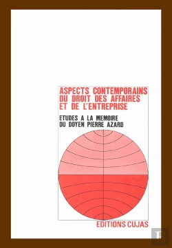 Bertrand.pt - Aspects Contemporains Du Droit Des Affaires Et De L'Entreprise ; Études À La Mémoire Du Doyen Pierre Azard
