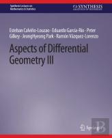 Aspects Of Differential Geometry Iii