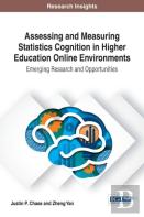 Assessing And Measuring Statistics Cognition In Higher Education Online Environments