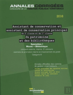 Bertrand.pt - Assistant, Assistant Principal De 2e Et 1re Cl De Conservation Du Patrimoine Et Des Bibliothèques