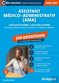Bertrand.pt - Assistant Médico-Administratif (Ama)?- 200 Questions (Catégorie B - Concours 2026-2027) : Concours Externe - Concours Interne / Branches Secrétariat Médical Et Assistance De Régulation Médicale (Édit