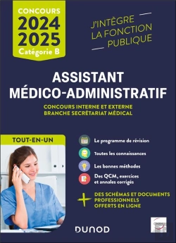 Bertrand.pt - Assistant Médico-Administratif ; Concours Interne Et Externe Branche Secrétariat Médical ; Catégorie B ; Tout-En-Un (Édition 2024/2025)