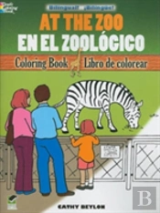 At The Zoo Coloring Book/En El Zoologico Libro De Colorear
