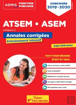 Bertrand.pt - Atsem, Asem ; Catégorie C, Annales Corrigées ; Entraînement Intensif (Concours2019/2020)