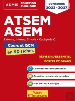 Bertrand.pt - Atsem - Asem - Categorie C - Cours Et Qcm En 90 Fiches - Externe, Interne, 3e Voie - 2022-2023