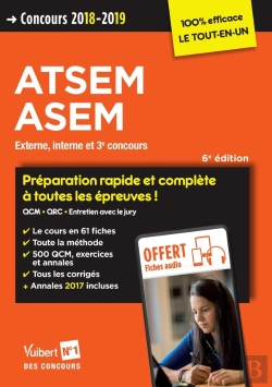 Bertrand.pt - Atsem, Asem ; Catégorie C ; Préparation Rapide Et Complète À Toutes Les Épreuves ! (Concours 2018-2019)