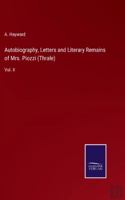 Bertrand.pt - Autobiography, Letters And Literary Remains Of Mrs. Piozzi (Thrale)