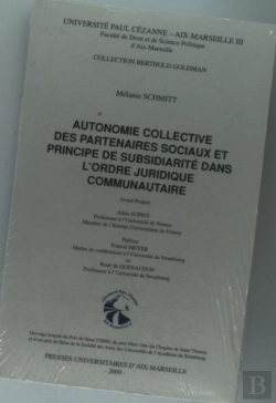 Bertrand.pt - Autonomie Collective Des Partenaires Sociaux Et Principe De Subsidiarité Dans L'Ordre Juridique