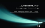 Autonomy And Independence In Language Learning