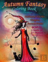 Autumn Fantasy Coloring Book - Halloween Witches, Vampires And Autumn Fairies