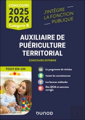 Auxiliaire De Puériculture Territorial ; Concours Externe ; Catégorie B ; Tout-En-Un (Édition 2025/2026)