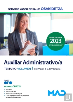 Bertrand.pt - Auxiliar Administrativo/A De Osakidetza-Servicio Vasco De Salud. Temario Volumen 1 (Temas 1-6, 8 Y 1