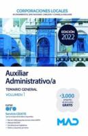 Auxiliar Administrativo De Corporaciones Locales. Temario General Volumen 1