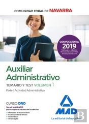 Auxiliar Administrativo De La Comunidad Foral De Navarra. Temario Y Test Volumen 1