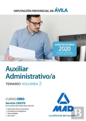 Auxiliar Administrativo De La Diputación Provincial De Ávila. Temario Volumen 2