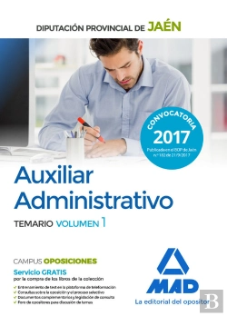 Bertrand.pt - Auxiliar Administrativo De La Diputación Provincial De Jaén. Temario Volumen 1