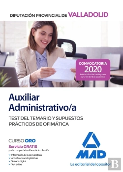 Bertrand.pt - Auxiliar Administrativo De La Diputación Provincial De Valladolid. Test Del Temario Y Supuestos Prác