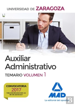 Bertrand.pt - Auxiliar Administrativo De La Universidad De Zaragoza. Temario Volumen 1