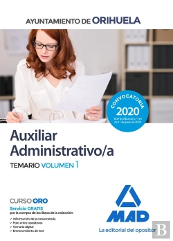 Bertrand.pt - Auxiliar Administrativo Del Ayuntamiento De Orihuela. Temario Volumen 1