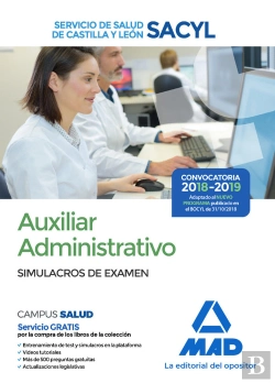 Bertrand.pt - Auxiliar Administrativo Del Servicio De Salud De Castilla Y León (Sacyl). Simulacros De Examen