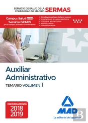 Auxiliar Administrativo Del Servicio De Salud De La Comunidad De Madrid. Temario Volumen 1