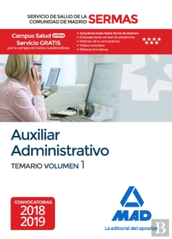 Bertrand.pt - Auxiliar Administrativo Del Servicio De Salud De La Comunidad De Madrid. Temario Volumen 1