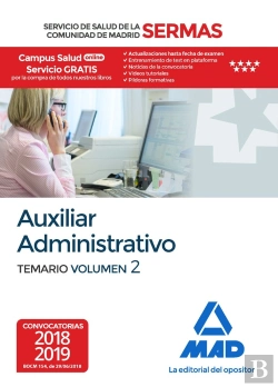 Bertrand.pt - Auxiliar Administrativo Del Servicio De Salud De La Comunidad De Madrid. Temario Volumen 2