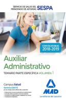 Auxiliar Administrativo Del Servicio De Salud Del Principado De Asturias (Sespa). Temario Parte Espe