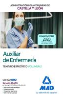 Auxiliar De Enfermería De La Administración De La Comunidad De Castilla Y León.Temario Específico Vo