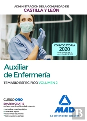 Auxiliar De Enfermería De La Administración De La Comunidad De Castilla Y León.Temario Específico Vo