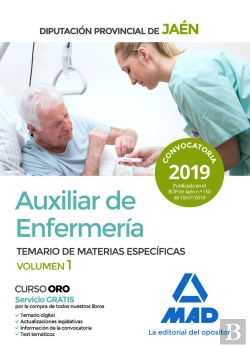 Bertrand.pt - Auxiliar De Enfermería De La Diputación De Jaén. Temario De Materias Específicas Volumen 1
