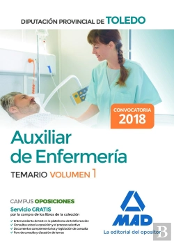Bertrand.pt - Auxiliar De Enfermería De La Diputación Provincial De Toledo. Volumen 1