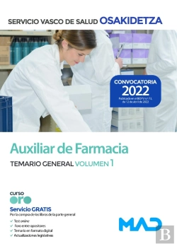 Bertrand.pt - Auxiliar De Farmacia De Osakidetza-Servicio Vasco De Salud. Temario General Volumen 1