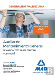 Auxiliar De Mantenimiento General De La Administración De La Generalitat Valenciana. Parte Especial