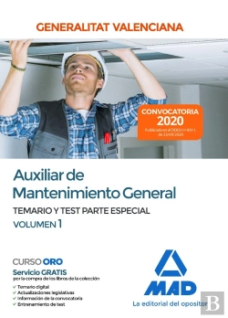 Bertrand.pt - Auxiliar De Mantenimiento General De La Administración De La Generalitat Valenciana. Parte Especial
