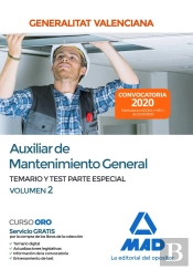 Auxiliar De Mantenimiento General De La Administración De La Generalitat Valenciana. Parte Especial