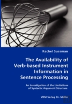 Bertrand.pt - Availability Of Verb-Based Instrument Information In Sentence Processing