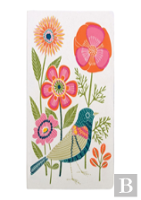Avian Friends Embroidered Handmade Journal