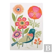 Avian Friends Embroidered Handmade Journal