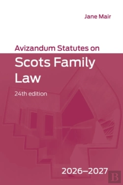 Bertrand.pt - Avizandum Statutes On Scots Family Law: 2026-2027, 24th Edition