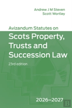 Bertrand.pt - Avizandum Statutes On Scots Property, Trusts And Succession Law: 2026-2027, 23rd Edition