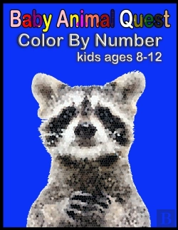 Bertrand.pt - Baby Animal Quest Color By Number Kids Ages 8-12