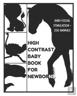 Bertrand.pt - Baby Visual Stimulation - High Contrast Baby Book For Newborns - Zoo Animals