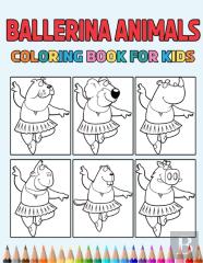 Ballerina Animals Coloring Book For Kids