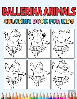 Bertrand.pt - Ballerina Animals Coloring Book For Kids