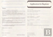 Baptism Application Form B1 1=Pk50